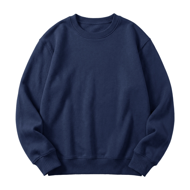 Sweat publicitaire col rond coton bio 340 g Bleu marine